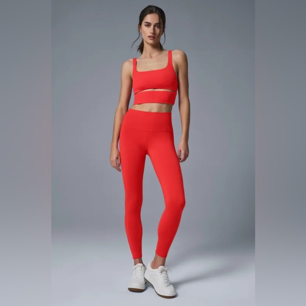Alo Yoga Slit Bra Red Hot Summer S - Picture 4 of 8